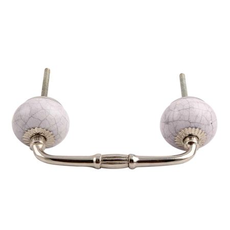 Light Purple Crackle Ceramic Bridge Handle